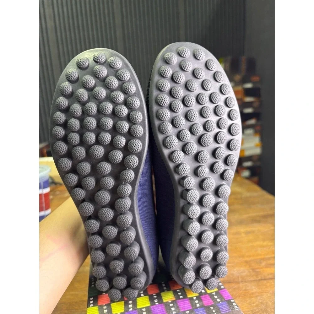 Bernie Mev Shura Navy Black Knit Memory Foam Flats Size 37 US 6.5-7